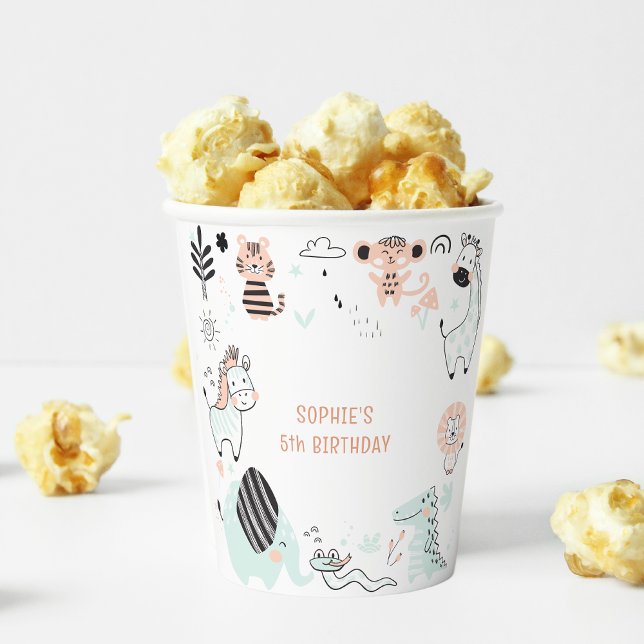 Wildsafari-Kindergeburtstag Pappbecher (Von Creator hochgeladen)