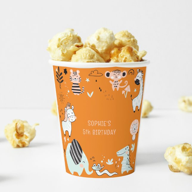 Wildsafari-Kindergeburtstag Pappbecher (Von Creator hochgeladen)