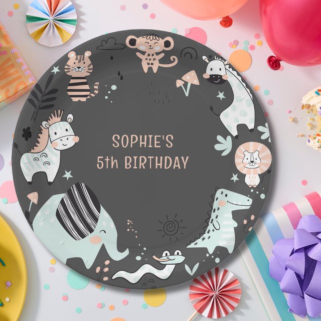 Wildsafari-Kindergeburtstag Pappteller (Von Creator hochgeladen)