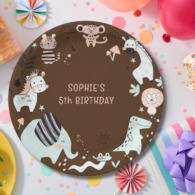 Wildsafari-Kindergeburtstag Pappteller (Von Creator hochgeladen)