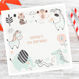 Wildsafari-Kindergeburtstag Serviette