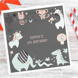 Wildsafari-Kindergeburtstag Serviette