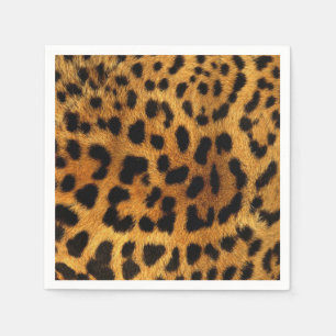 Wildsafari-Tierkäse-Girl-Leopardendruck Serviette