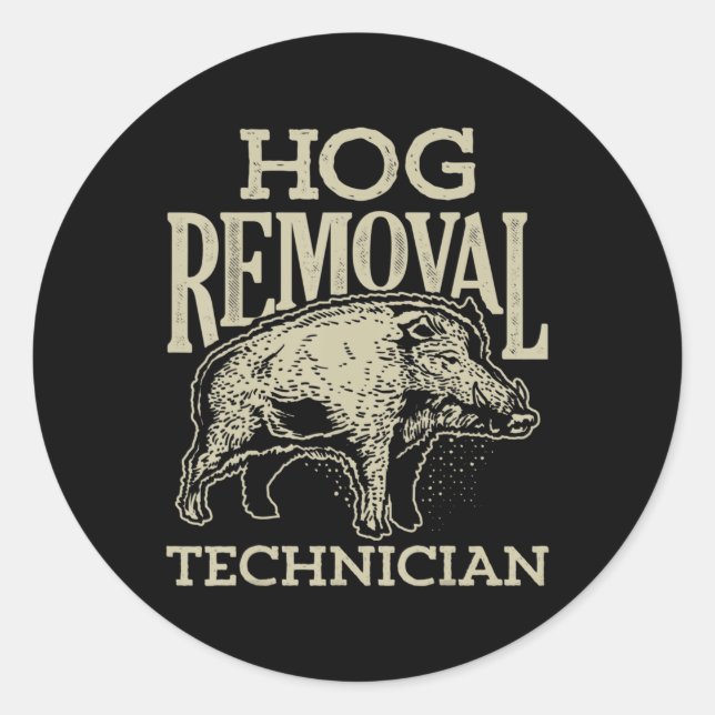 Wildschwein, der Vintages Schweinefleisch g Runder Aufkleber (Vorderseite)