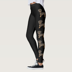 Wildschwein-Draht-Dachshund-Süße Cartoon-Hunde Leggings