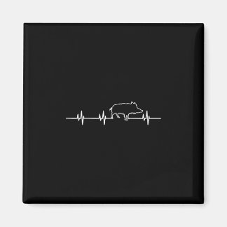 Wildschwein-Herzschlag Ekg Jäger Jagd Jagd  Magnet
