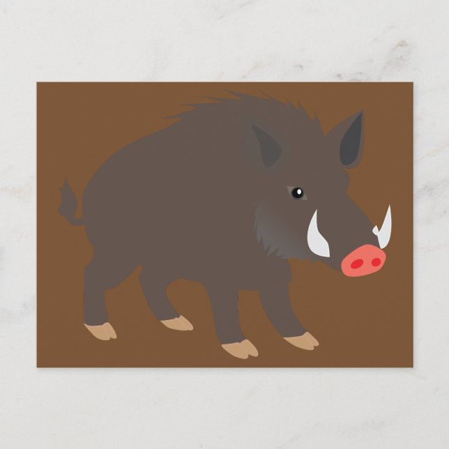 Wildschwein Postkarte (Vorderseite)