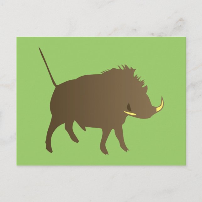 Wildschwein Postkarte (Vorderseite)