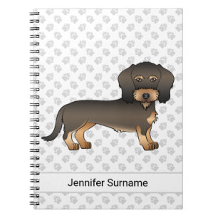Wildschwein-Rauhhaar-Dackel-Cartoon-Hund & Text Notizblock