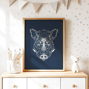 Wildschwein   Waldtier-Wildschwein-Wandbild Poster
