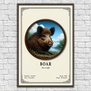 Wildschwein-Zoologie-Serie Poster