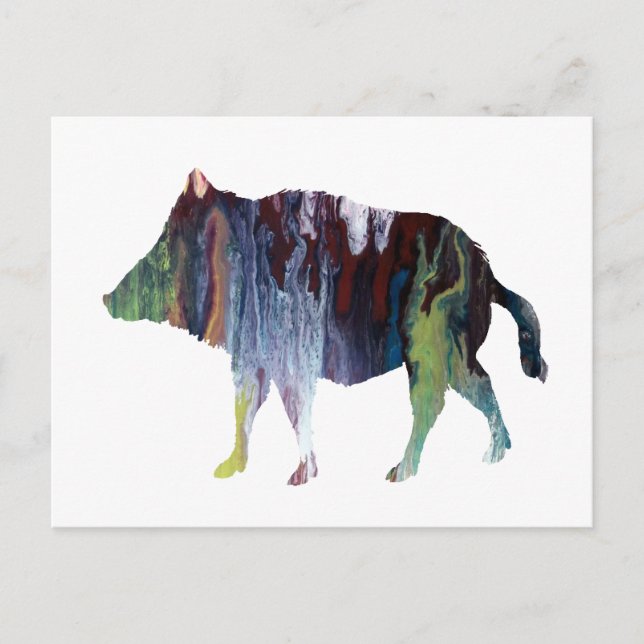 Wildschweine Postkarte (Vorderseite)