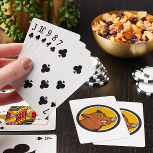 Wildschweinkopf Spielkarten