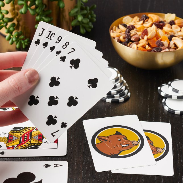 Wildschweinkopf Spielkarten (Von Creator hochgeladen)