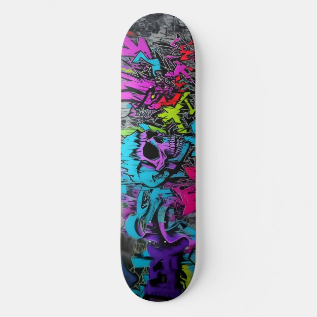 Wildstyle Graffiti 7 Skateboard (Vorderseite)