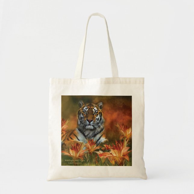 WildStyles - wilde Tiger-Designer-Tasche Tragetasche (Vorne)