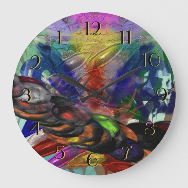 Wildtage rückwärts große wanduhr (Vorderseite)