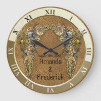 Wildtextur mit Steampunkskulpturen