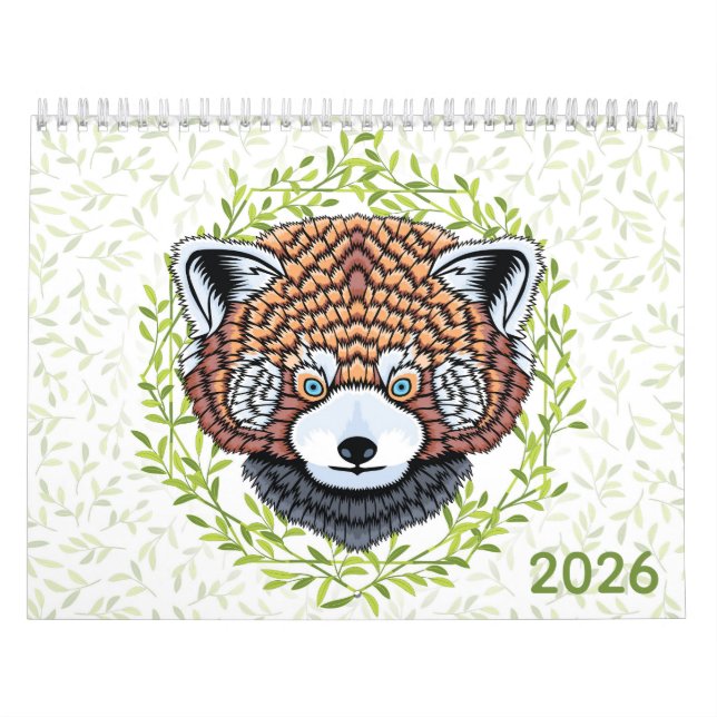 Wildtier-Blumen-Botanik-Wasserfarbe 2026 Kalender (Titelbild)