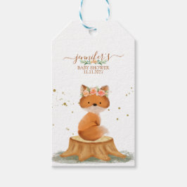 Wildtier Fuchs mit Blume danke Geschenkanhänger