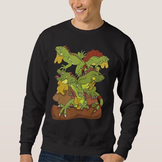 Wildtier Lizard Reptile Pet tropischen Iguan Sweatshirt (Vorderseite)