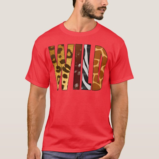 Wildtier-Muster Giraffeiger Leopard Tier P g T-Shirt (Vorderseite)