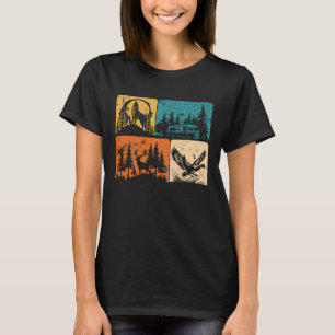 Wildtier Natur Vintage Wald T-Shirt