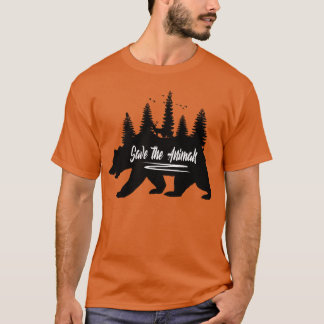 Wildtier Natur Waldtiere Geschenk T-Shirt