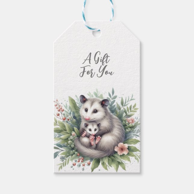 Wildtier Possum Geschenkanhänger (Vorderseite)