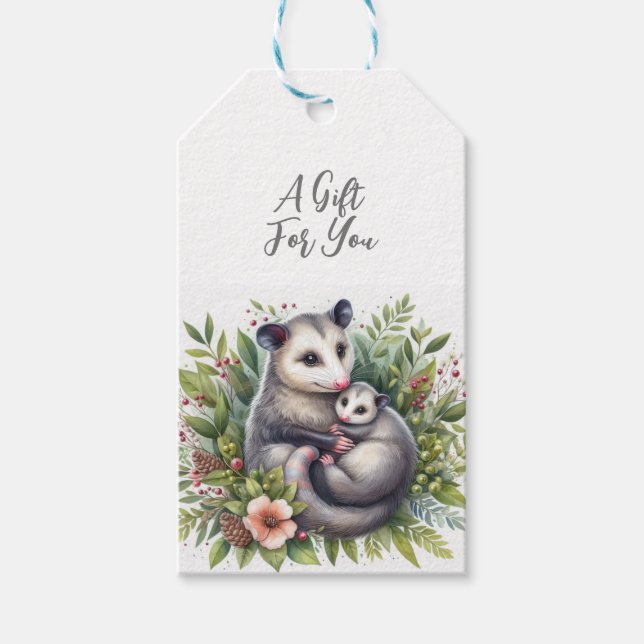 Wildtier Possum Geschenkanhänger (Vorderseite)
