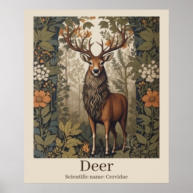 Wildtier Scientific Name Wildlife Poster (Vorne)