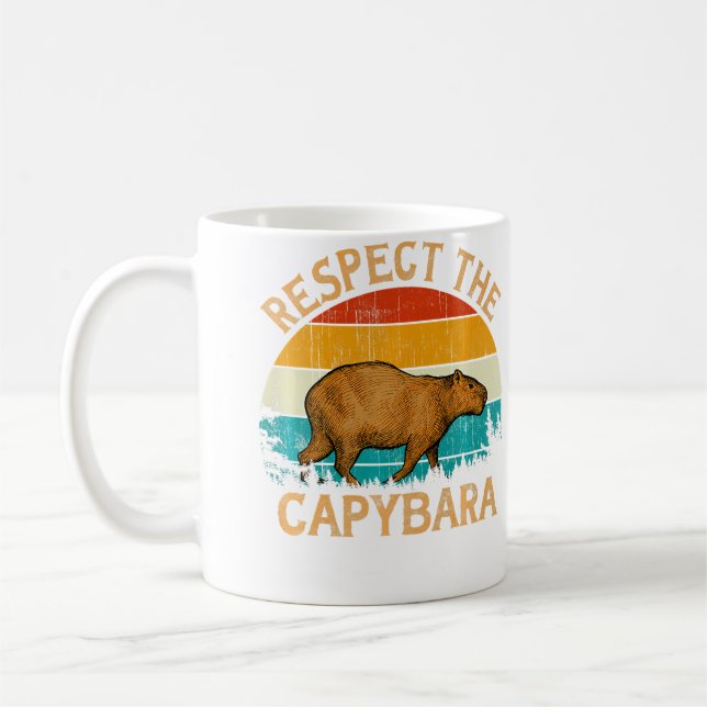 Wildtier Tier Respektiere das Capybara Kaffeetasse (Links)