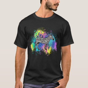 Wildtier Tierliebhaber Zebra Pferd Abstrakt Zebra T-Shirt
