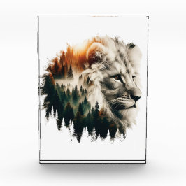 Wildtier- und Naturkunst mit Doppelbelichtung Fotoblock