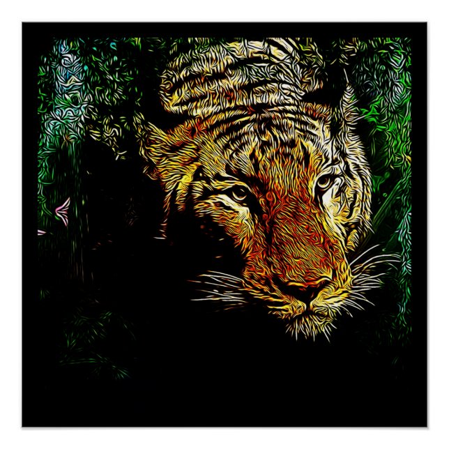 Wildtier-Wildtiger Poster (Vorderseite)