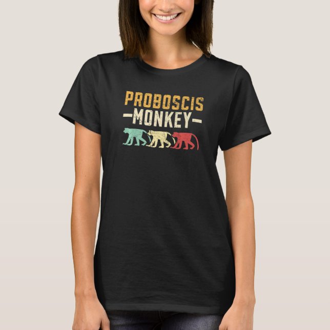 Wildtier Zookeeper Proboscis Affenflüster T-Shirt (Vorderseite)