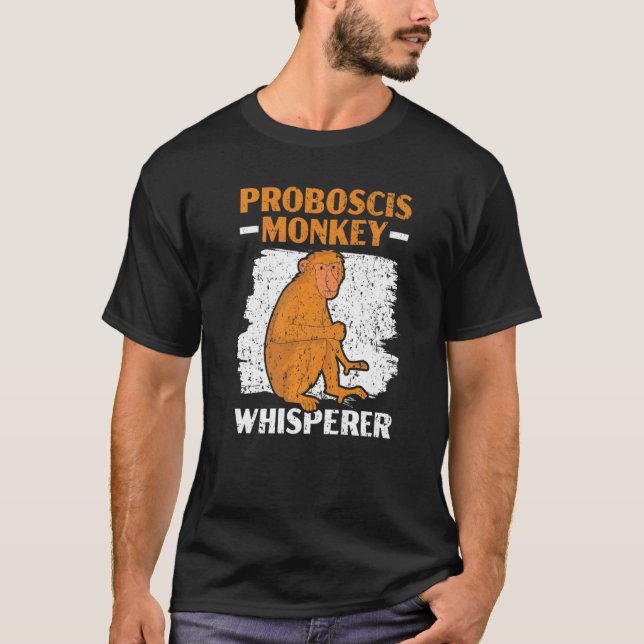 Wildtier Zookeeper Proboscis Affenflüster T-Shirt (Vorderseite)