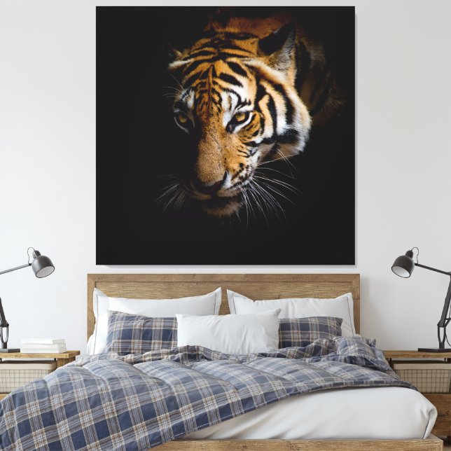 Wildtiere der Natur - Tiger Leinwand (Insitu (Schlafzimmer))