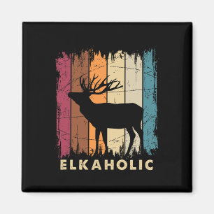 Wildtiere — Elche Jäger Hirsche Silhouette E Magnet