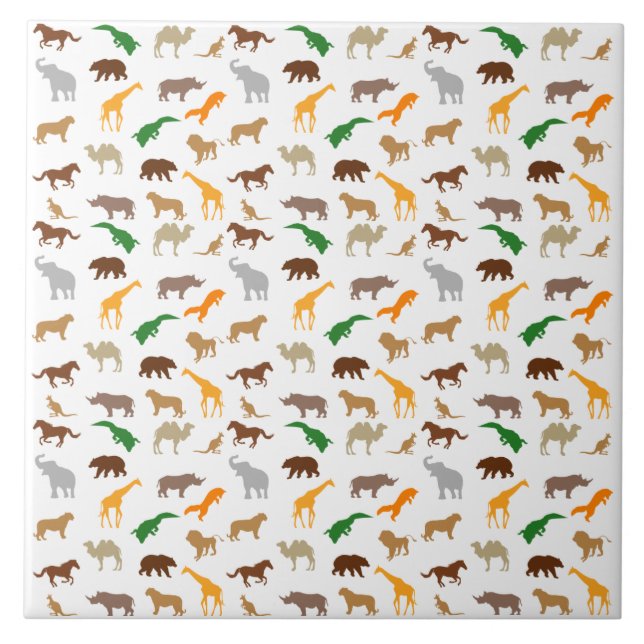 Wildtiere Fliese (Vorderseite)