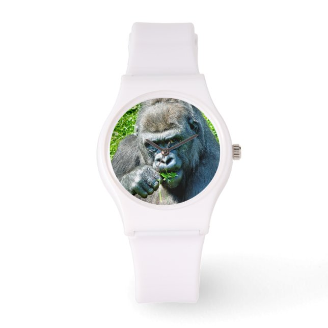 WILDTIERE - GORILLAS ARMBANDUHR (Vorderseite)