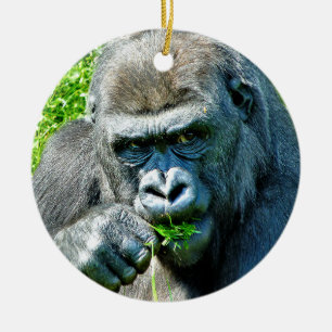 WILDTIERE - GORILLAS KERAMIK ORNAMENT