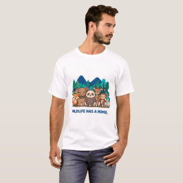 Wildtiere haben ein Zuhause Süße Waldtiere Freunde T-Shirt