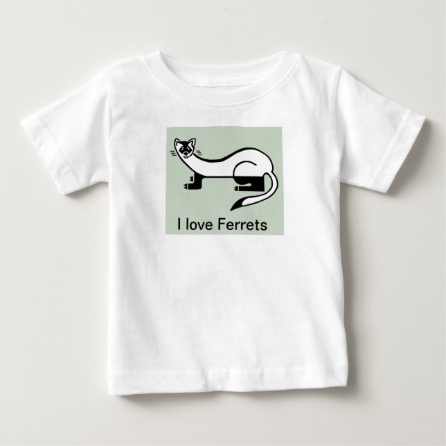 Wildtiere - I Liebe FERRETS - gefährdete Tiere - Baby T-shirt (Vorderseite)
