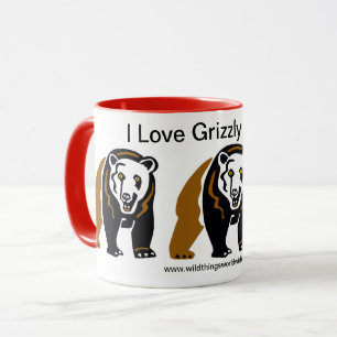 Wildtiere - I Liebe GRIZZLY Bears - Natur - Tasse