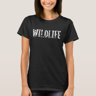 Wildtiere im Freien Typografie des Naturwaldes T-Shirt