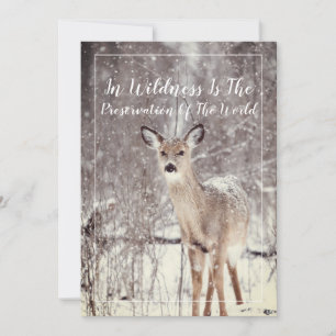 Wildtiere im Schnee Winterurlaub Feiertagskarte
