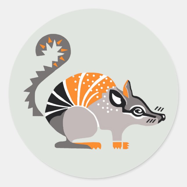 Wildtiere - NUMBAT - Erhaltung - Australien Runder Aufkleber (Vorderseite)