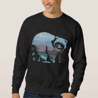 Wildtiere Raccoon Mülleimer Panda Natureinschlag Sweatshirt