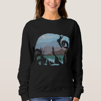 Wildtiere Raccoon Mülleimer Panda Natureinschlag Sweatshirt